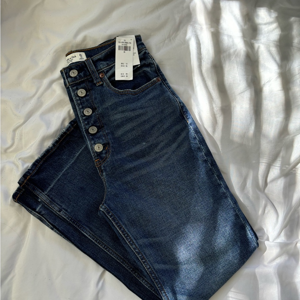 Abercrombie & Fitch Dark Blue High Rise Jeans